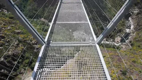 516 Arouca - Largest suspension bridge in the world - Paiva River in Portugal Video stock 153496655