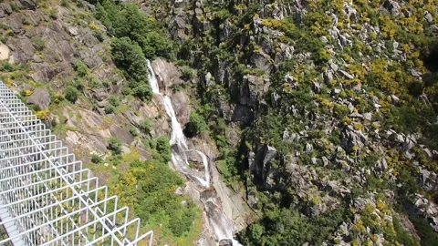 516 Arouca - Largest suspension bridge in the world - Paiva River in Portugal Stock Footage 153496668