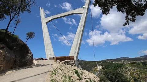 516 Arouca - Largest suspension bridge in the world - Paiva River in Portugal Video stock 153496729
