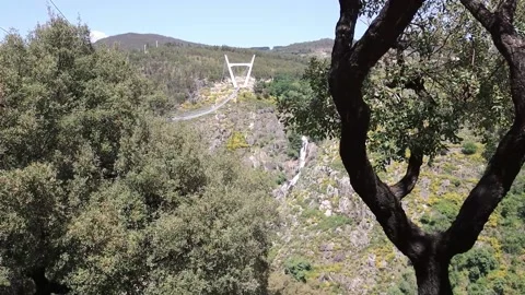 516 Arouca - Largest suspension bridge in the world - Paiva River in Portugal Video stock 153496740