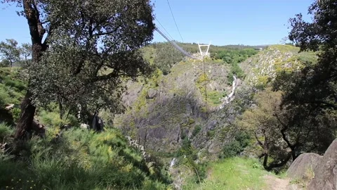 516 Arouca - Largest suspension bridge in the world - Paiva River in Portugal Video stock 153496790