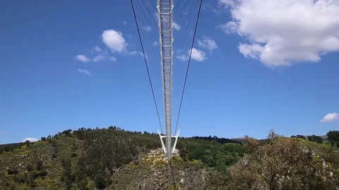 516 Arouca - Largest suspension bridge in the world - Paiva River in Portugal Video stock 153496793