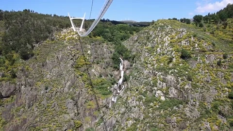516 Arouca - Largest suspension bridge in the world - Paiva River in Portugal Video stock 153496823