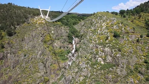 516 Arouca - Largest suspension bridge in the world - Paiva River in Portugal Video stock 153496830