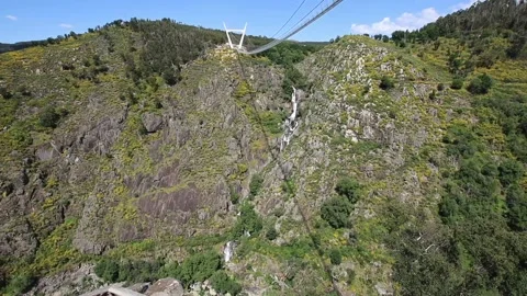 516 Arouca - Largest suspension bridge in the world - Paiva River in Portugal Video stock 153496873
