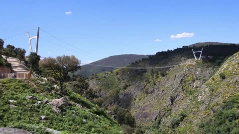 516 Arouca - Largest suspension bridge in the world - Paiva River in Portugal Video stock 153496895
