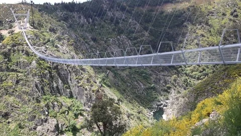 516 Arouca - Largest suspension bridge in the world - Paiva River in Portugal Video stock 153496930