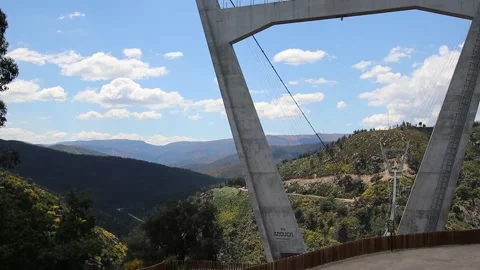 516 Arouca - Largest suspension bridge in the world - Paiva River in Portugal Video stock 153496952