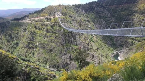 516 Arouca - Largest suspension bridge in the world - Paiva River in Portugal Video stock 153496953