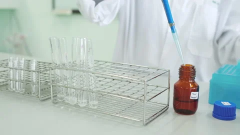 5174 Transfer phenol reagent into tes tube Stock Footage 146420524