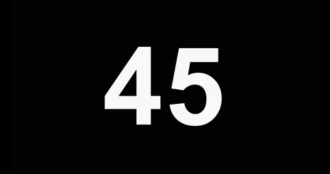 52. 4K Resolution. Countdown of 52 seconds, with black background Stock Footage 235912602