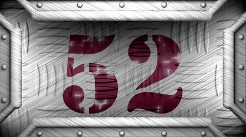 52 on steel stamp Stock Footage