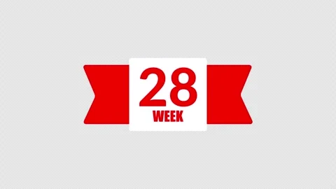 52 weeks with red badge animation Stock Footage 339255764