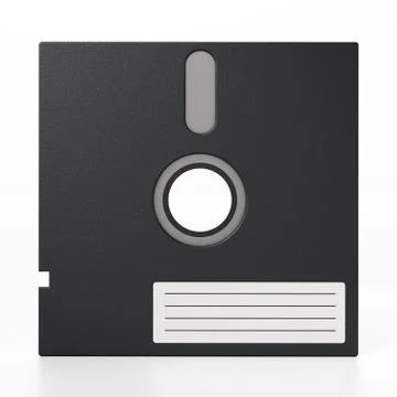 5.25 inch floppy disk isolated on white background. 3D illustration Stock Illustration