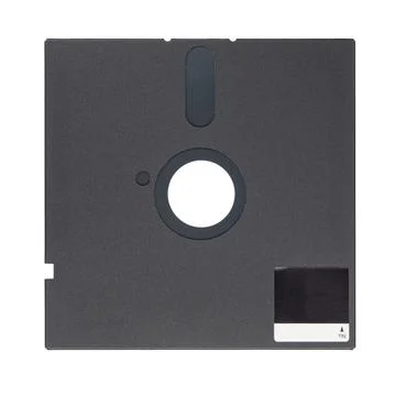 5.25-inch floppy disk or diskette isolated on white Stock Photos