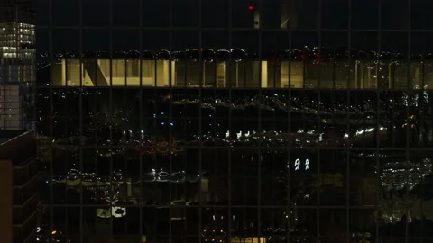 5.2k Evening Buildings Stock Footage 130179590