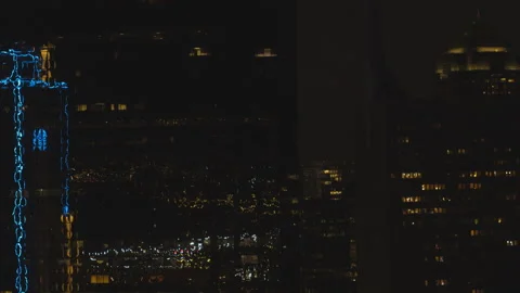 5.2k Evening Skyline Close Shot Clock Tower Stock Footage 130175901