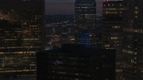 5.2k Evening Skyline Stock Footage 129973867