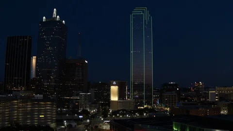 5.2k Evening Skyline Wide Stock Footage 130159693