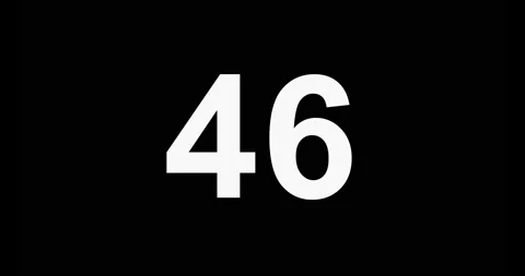 53. 4K Resolution. Countdown of 53 seconds, with black background Stock Footage 235912604