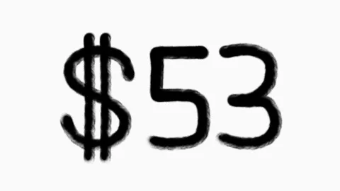 53 Dollar Hand Drawn Animation For Finance Currency Money Business Concept Stock Footage 306228895