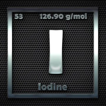 53.-Iodine Illustrazione stock