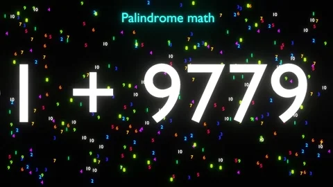 53 seconds palindrome maths 20668 hd video Stock Footage 287904918