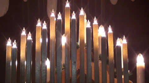 5359 candle lights Stock Footage