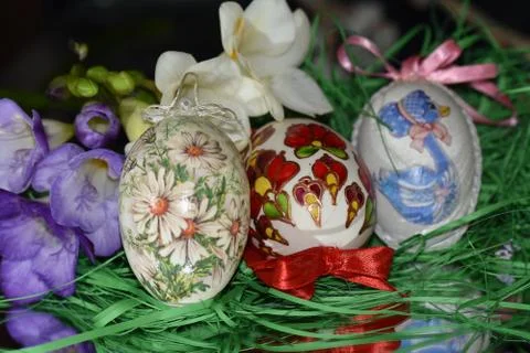 5390-easter eggs Stock Photos