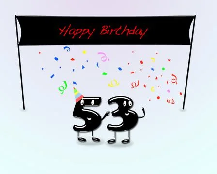 53th birthday party. Stock Illustration