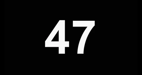 54. 4K Resolution. Countdown of 54 seconds, with black background Stock Footage 235912606