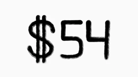 54 Dollar Hand Drawn Animation For Finance Currency Money Business Concept Stock Footage 306228893