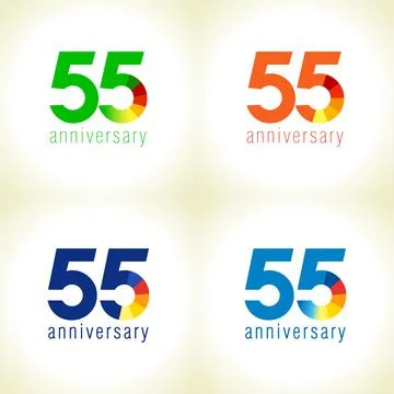 55 anniversary logo Stock Illustration