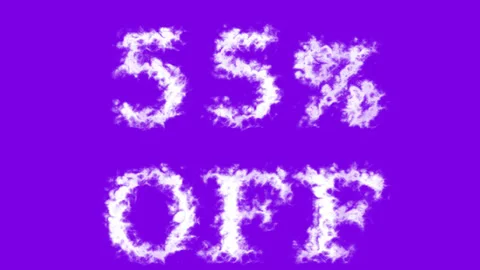 55% Off cloud text effect violet isolated background Stock Footage 139606571