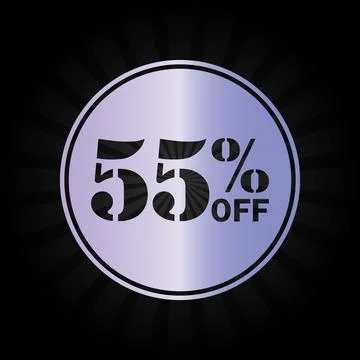 55% Off Discount Badge Stock-Illustration