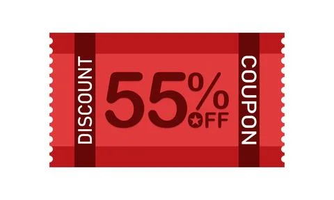 55% Discount Coupon Stock Illustration
