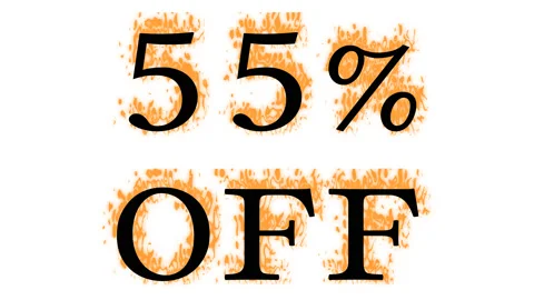 55% Off fire text effect white isolated background Stock Footage 137992662