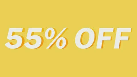 55 Percent discount Simple Text Animation For Media Your Promotional Strategy Stock Footage 158254944