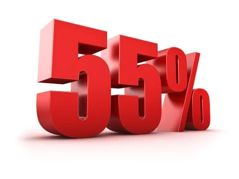 55 percent Stock Illustration