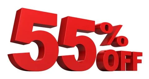55 Percent Off Stock Illustration