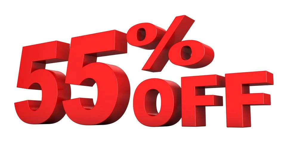 55 Percent Off Stock Illustration