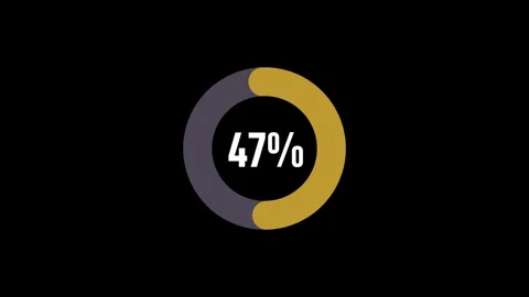 55 Percent Infographic Pie Chart Animation. Modern Motion Graphic Stock Footage 323564152