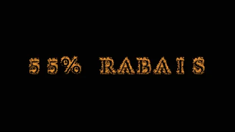55% rabais fire text effect black background Stock Footage 136565995