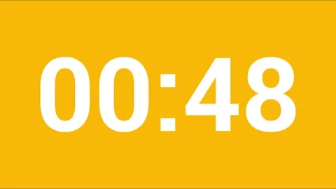 55 Second count clock time video animation vector design. Video stock 306814541