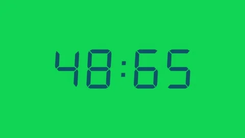 55 seconds 4 digits matte navy blue digi... | Stock Video | Pond5