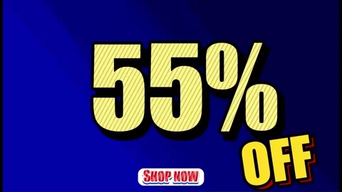 55% OFF SHOP NOW - Seamless looping Swing banner text promotion animation effect Stock Footage 288186390