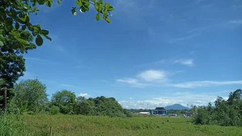 55 - sky view of mountain clouds on a hot day Stock Footage 197042858