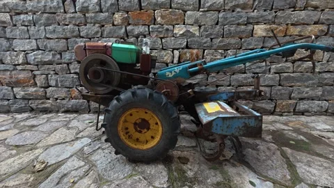 55 Walking Tractor in Small Village, Feicheng, Shandong China, 21 August 2026 Stock Footage 345920243