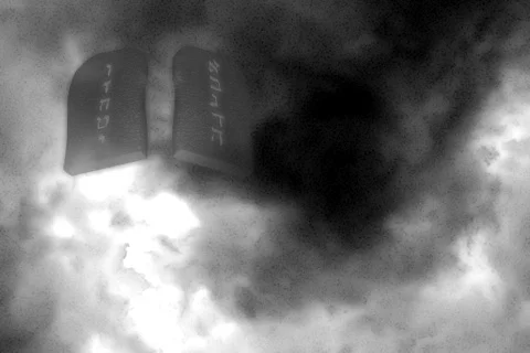 5515 Breaking of the 10 ten Commandments Stock Footage 711622