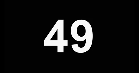 56. 4K Resolution. Countdown of 56 seconds, with black background Stock Footage 235912591